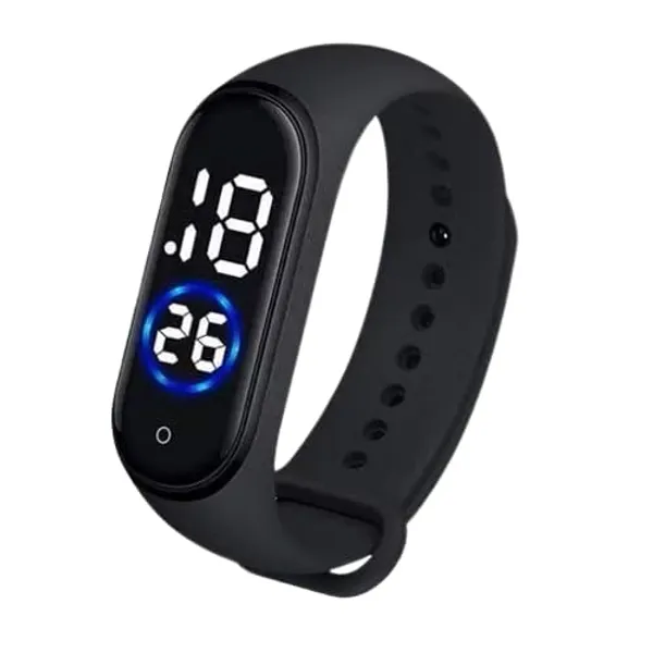 ZYVRA_Orange-Black_Faux_Leather_Digital_Watch_For_Unisex