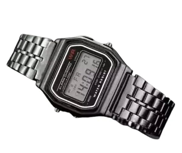 ZYVRA_Silver_Faux_Leather_Digital_Watch_For_Unisex