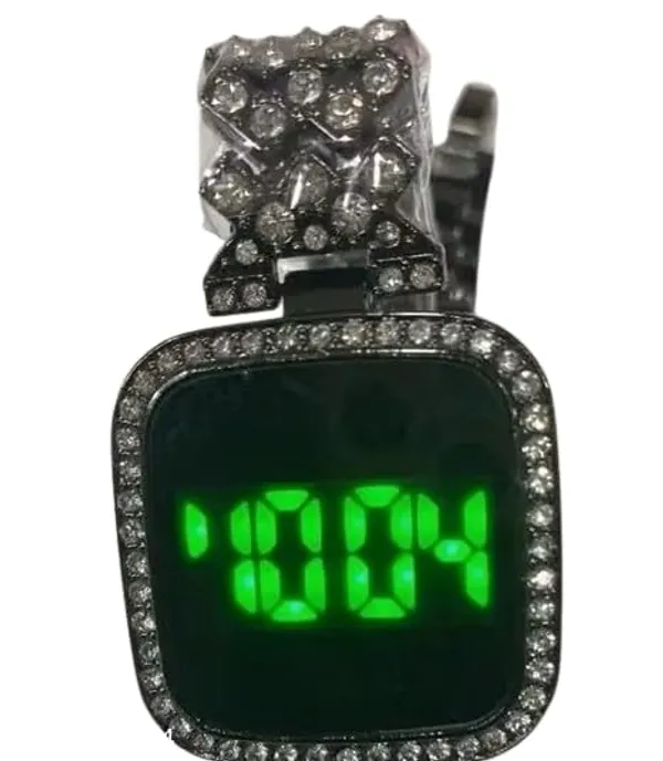ZYVRA_Black_Stainless_Steel_Digital_Watch_For_Unisex