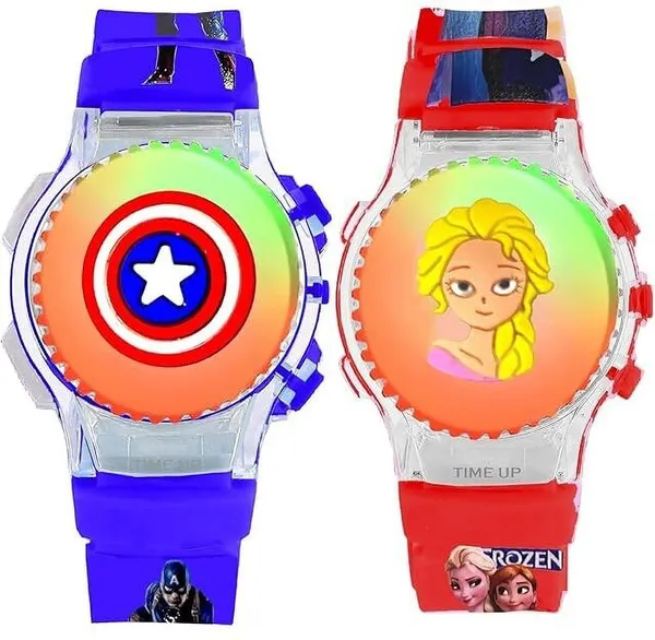 ZYVRA_Blue,_Red_Faux_Leather_Analog_Watch_For_Unisex