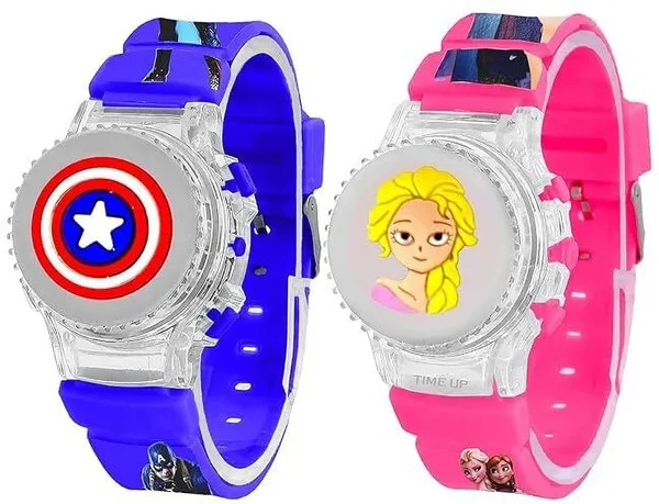 ZYVRA_Blue,_Pink_Faux_Leather_Analog_Watch_For_Unisex