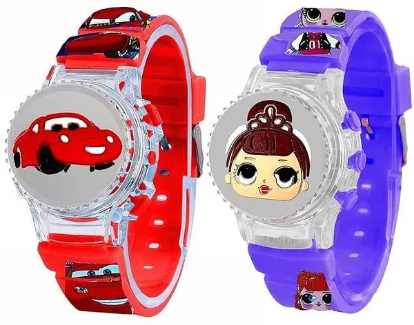 ZYVRA_Red,_Purple_Faux_Leather_Analog_Watch_For_Unisex