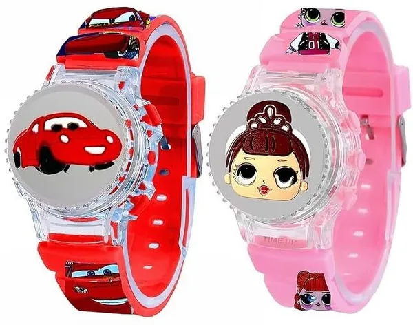 ZYVRA_Red,_Pink_Faux_Leather_Analog_Watch_For_Unisex