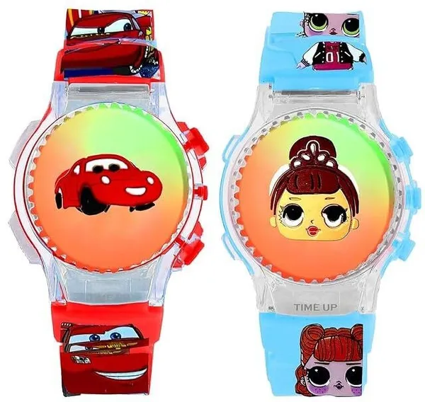 ZYVRA_Red,_Blue_Faux_Leather_Analog_Watch_For_Unisex