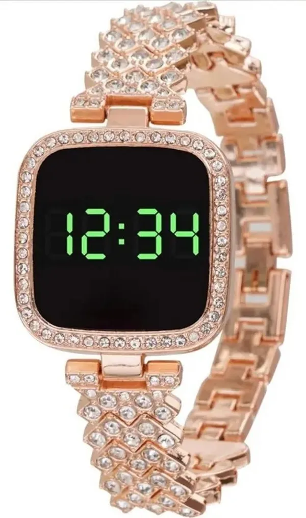 ZYVRA_Rose_Gold_Stainless_Steel_Digital_Watch_For_Unisex