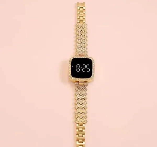 ZYVRA_Golden_Stainless_Steel_Digital_Watch_For_Unisex