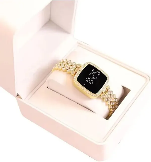 ZYVRA_Golden_Stainless_Steel_Digital_Watch_For_Unisex