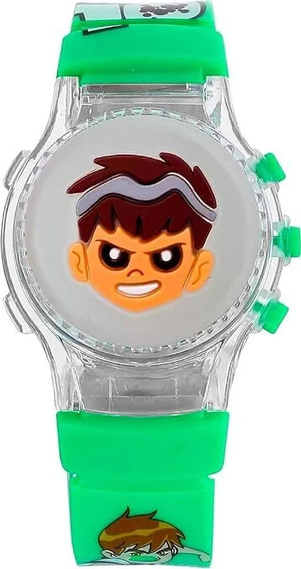 ZYVRA_Green_Faux_Leather_Digital_Watch_For_Unisex