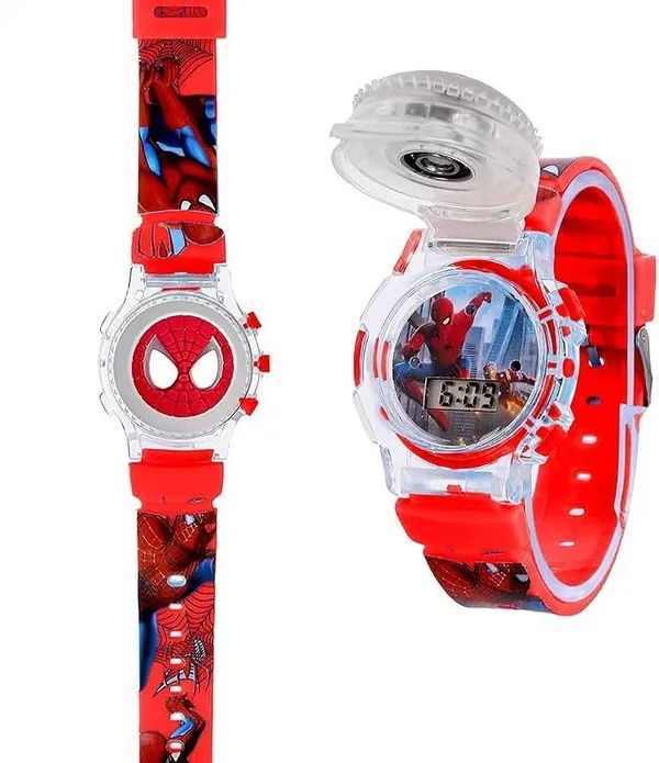 ZYVRA_Red_Faux_Leather_Digital_Watch_For_Unisex