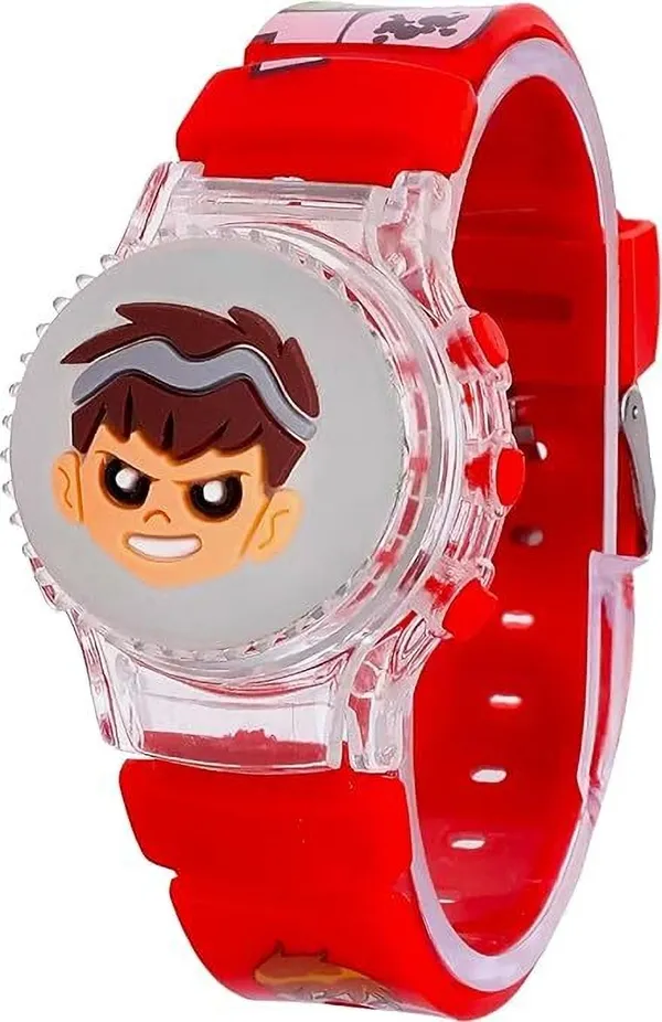 ZYVRA_Red_Faux_Leather_Digital_Watch_For_Unisex