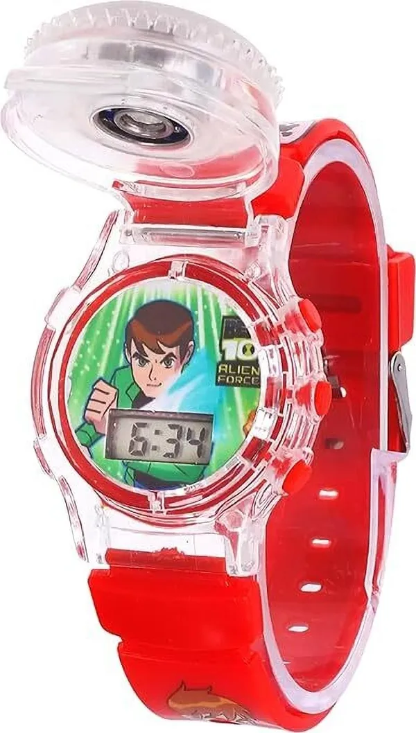 ZYVRA_Red_Faux_Leather_Digital_Watch_For_Unisex