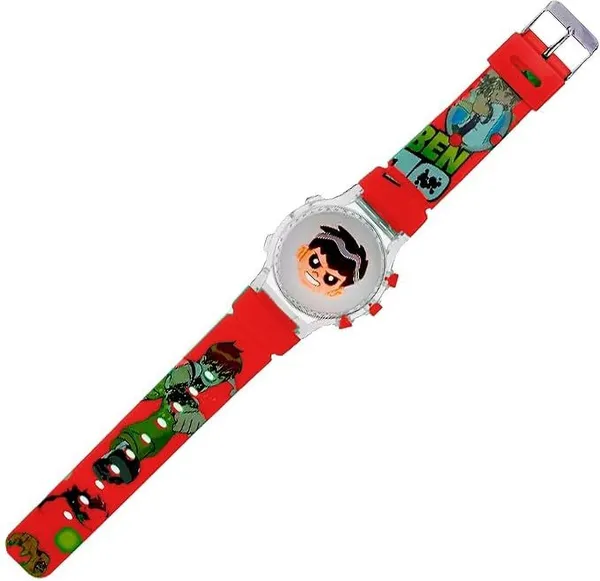 ZYVRA_Red_Faux_Leather_Digital_Watch_For_Unisex