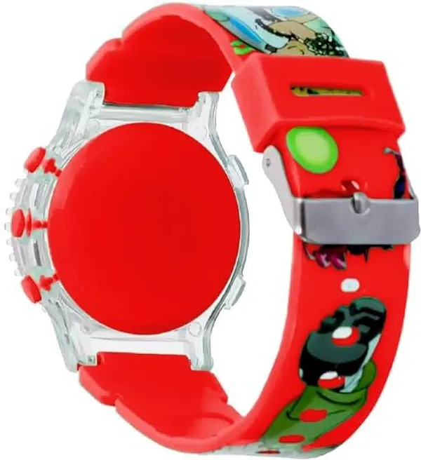 ZYVRA_Red_Faux_Leather_Digital_Watch_For_Unisex