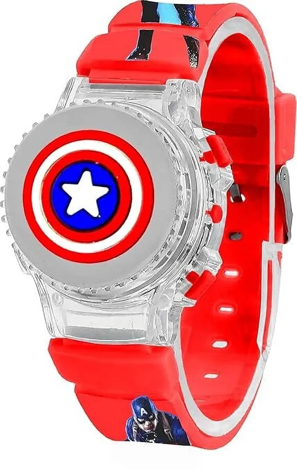 ZYVRA_Red_Faux_Leather_Digital_Watch_For_Unisex