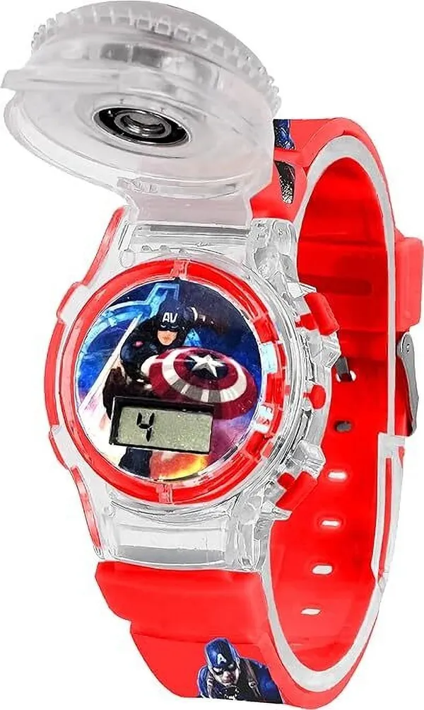 ZYVRA_Red_Faux_Leather_Digital_Watch_For_Unisex