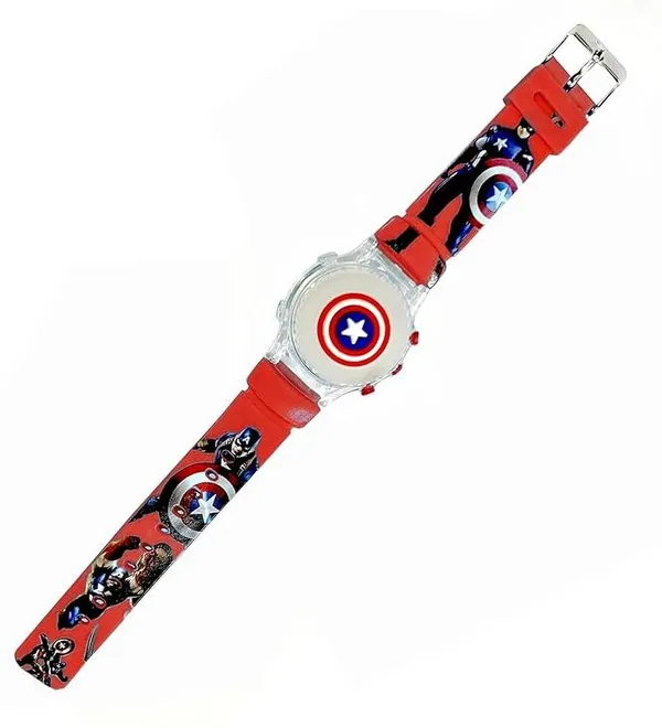 ZYVRA_Red_Faux_Leather_Digital_Watch_For_Unisex