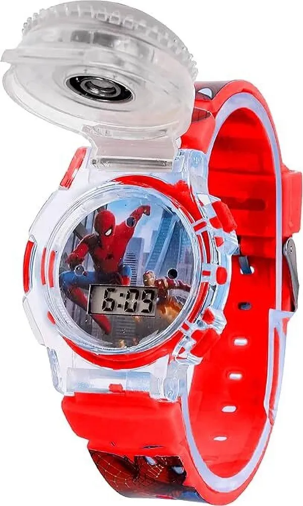 ZYVRA_Red_Faux_Leather_Digital_Watch_For_Unisex