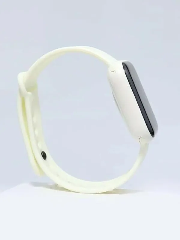 ZYVRA_White_Faux_Leather_Digital_Watch_For_Unisex