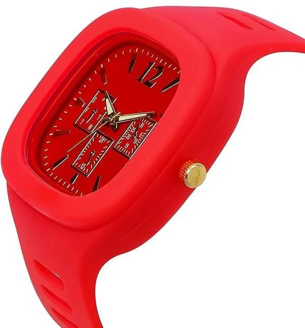 ZYVRA_Red_Faux_Leather_Analog_Watch_For_Unisex