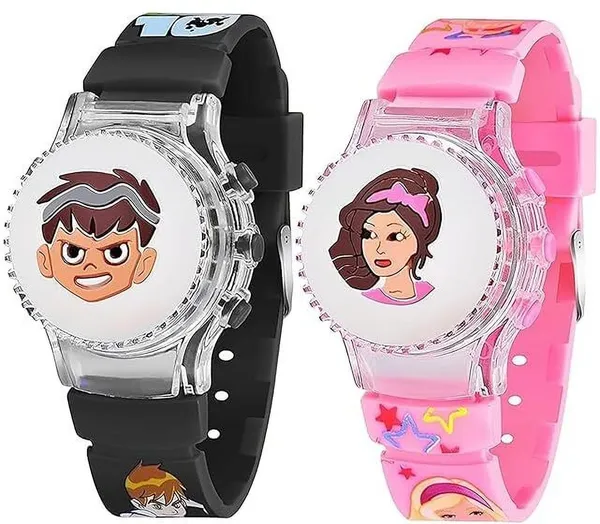 ZYVRA_Black,_Pink_Faux_Leather_Analog_Watch_For_Unisex