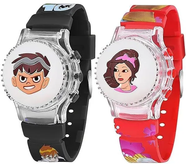 ZYVRA_Black,_Red_Faux_Leather_Analog_Watch_For_Unisex
