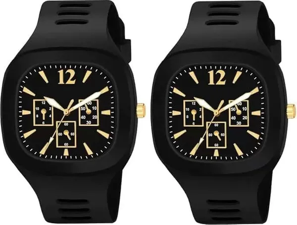 ZYVRA_Black_Faux_Leather_Analog_Watch_For_Unisex