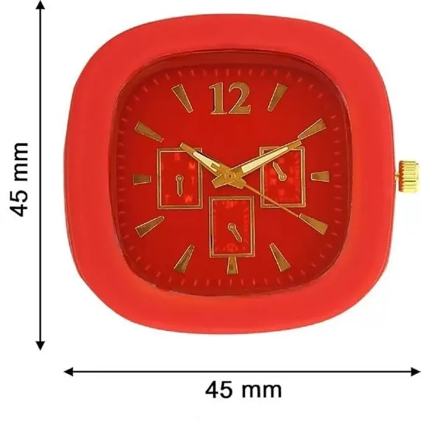 ZYVRA_Red_Faux_Leather_Analog_Watch_For_Unisex