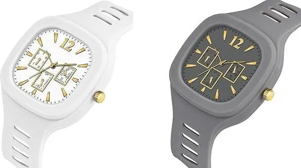 ZYVRA_White_&_Grey_Faux_Leather_Analog_Watch_For_Unisex