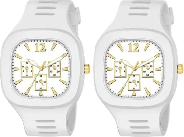 ZYVRA_White_Faux_Leather_Analog_Watch_For_Unisex