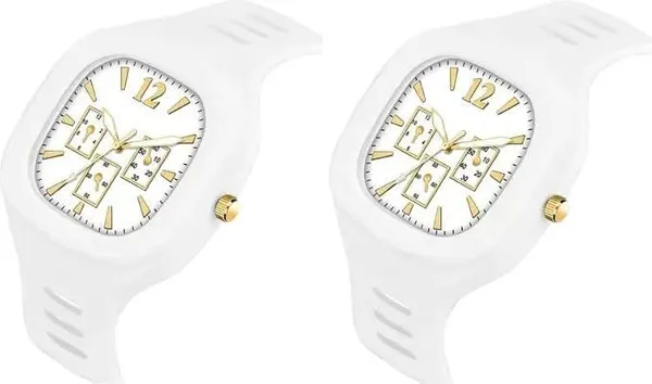 ZYVRA_White_Faux_Leather_Analog_Watch_For_Unisex