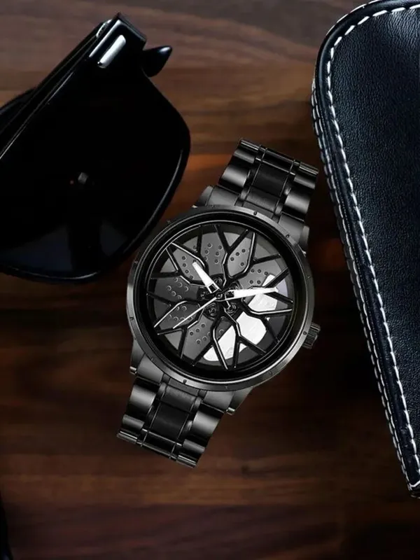 ZYVRA_Black_Stainless_Steel_Analog_Watch_For_Unisex
