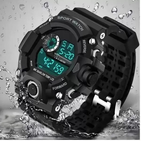 ZYVRA_Black_Faux_Leather_Digital_Watch_For_Unisex
