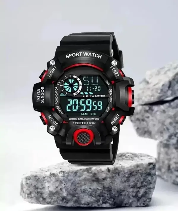 ZYVRA_Black_Faux_Leather_Digital_Watch_For_Unisex