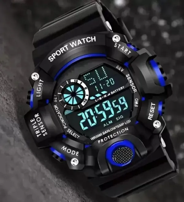 ZYVRA_Black_Faux_Leather_Digital_Watch_For_Unisex