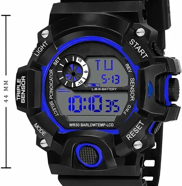 ZYVRA_Black_Faux_Leather_Digital_Watch_For_Unisex