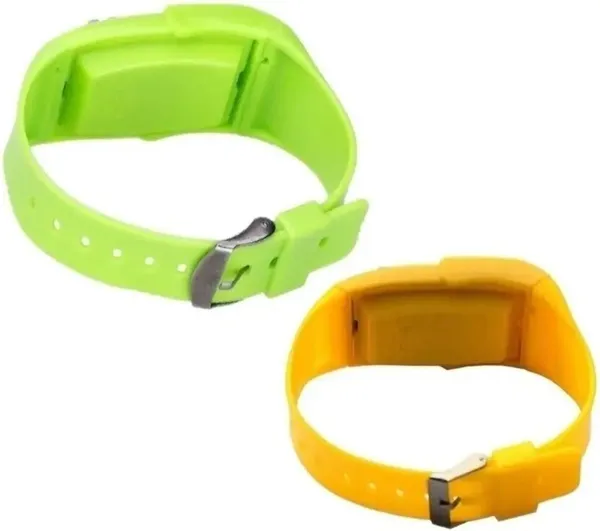 ZYVRA_Yellow,_Green_Faux_Leather_Digital_Watch_For_Unisex