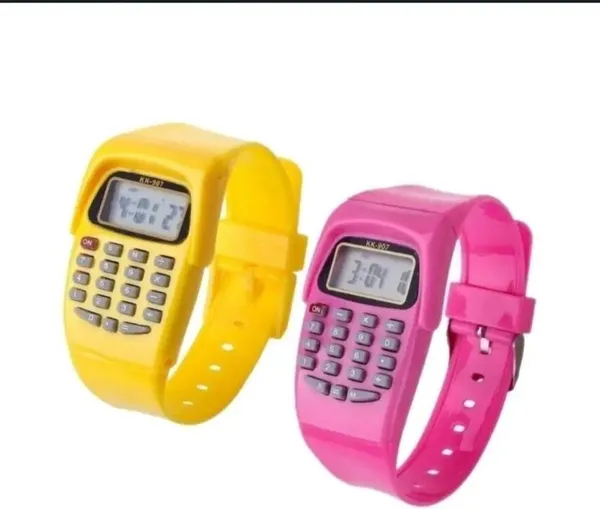 ZYVRA_Pink,_Yellow_Faux_Leather_Digital_Watch_For_Unisex
