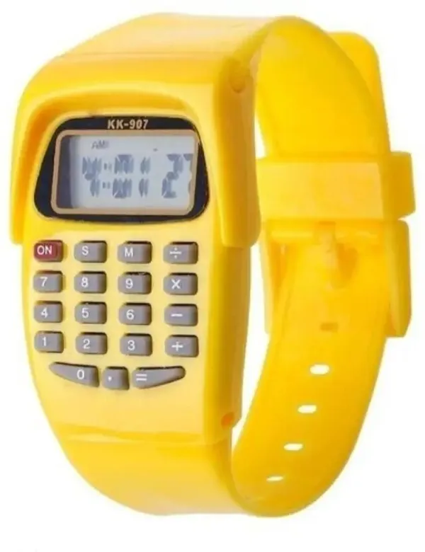 ZYVRA_Pink,_Yellow_Faux_Leather_Digital_Watch_For_Unisex
