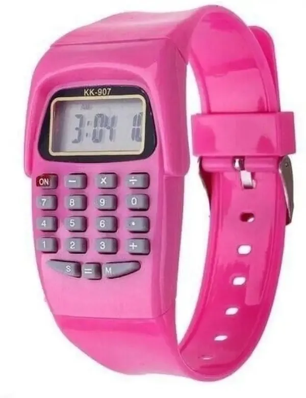 ZYVRA_Pink,_Yellow_Faux_Leather_Digital_Watch_For_Unisex