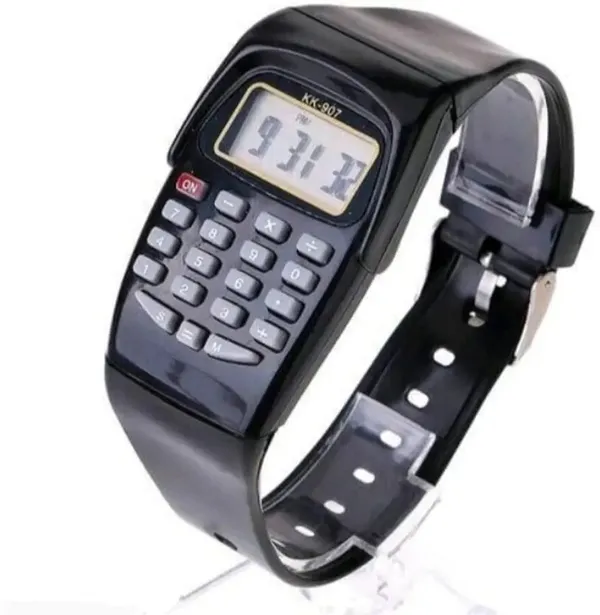 ZYVRA_Black,_Green_Faux_Leather_Digital_Watch_For_Unisex