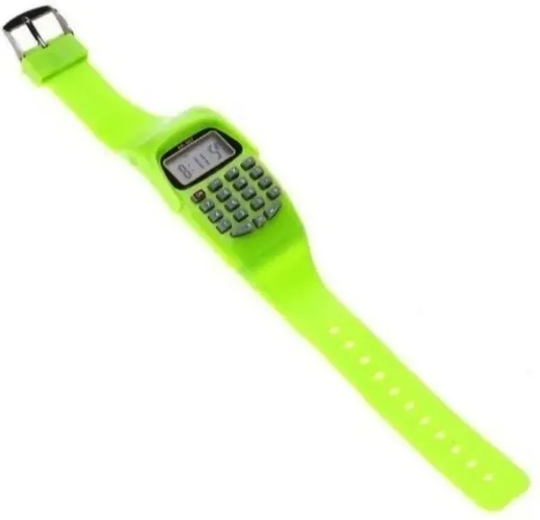 ZYVRA_Black,_Green_Faux_Leather_Digital_Watch_For_Unisex
