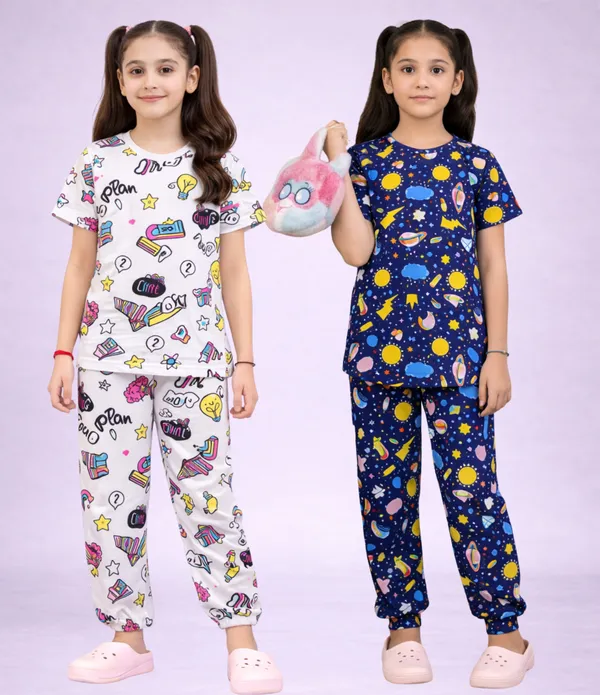 Multicolor_Cotton_Regular_Fit_Pajama_Set_For_Girls