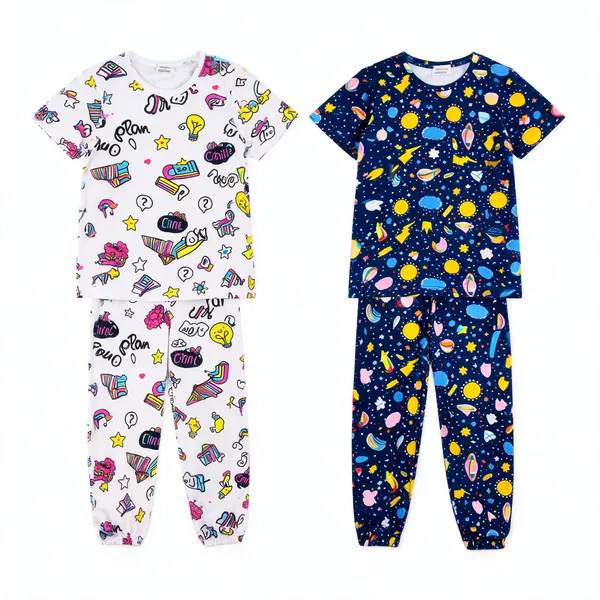 Multicolor_Cotton_Regular_Fit_Pajama_Set_For_Girls