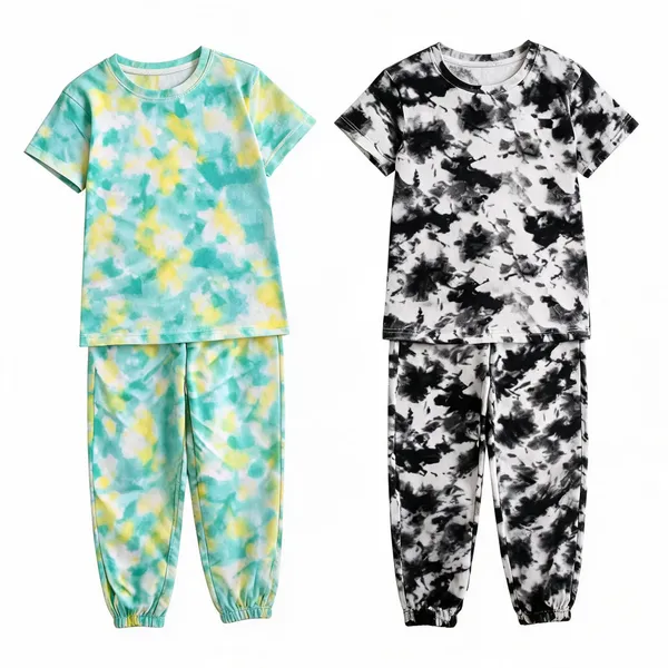 Multicolor_Cotton_Relaxed_Fit_Tie_Dye_Pajama_Set_For_Girls