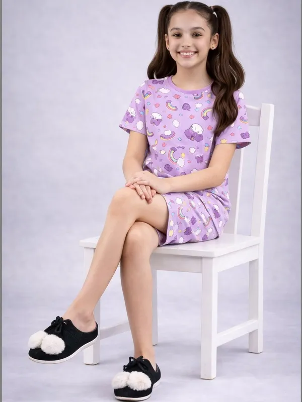 Purple_Printed_Sleepwear_Set_for_Girls