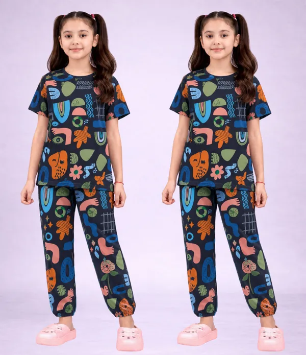 Multicolor_Cotton_Regular_Fit_Printed_Pajama_Set_For_Girls