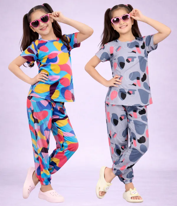 Multicolor_Cotton_Relaxed_Fit_Pajama_Set_For_Girls