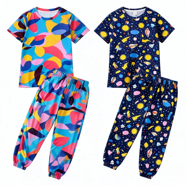 Multicolor_Cotton_Printed_Pajama_Set_For_Girls