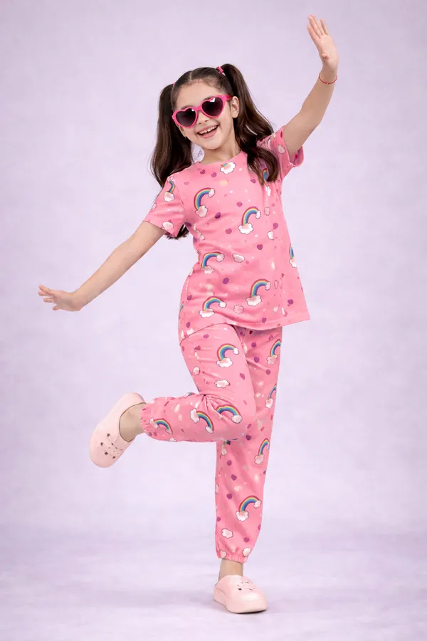 Pink_Rainbow_Print_Pajama_Set_for_Girls