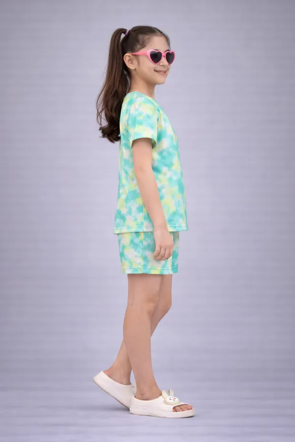 Multicolour_Tie_Dye_T-Shirt_Shorts_Set_for_Girls